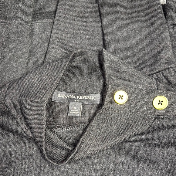 Banana Republic Black Buttoned Long Sleeve Blouse - Picture 2 of 5